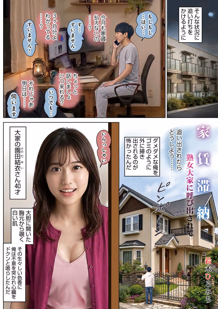 家賃滞納熟女大家に呼び出されて（単話） hitomiエロ漫画raw サンプル画像002