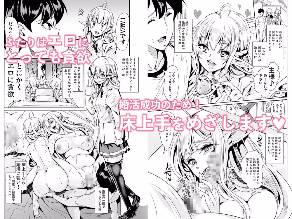 スケベエルフ姉妹、婚活に来る 総集編 hitomiエロ漫画raw サンプル画像002