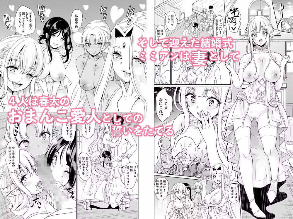 スケベエルフ姉妹、婚活に来る 総集編 hitomiエロ漫画raw サンプル画像009