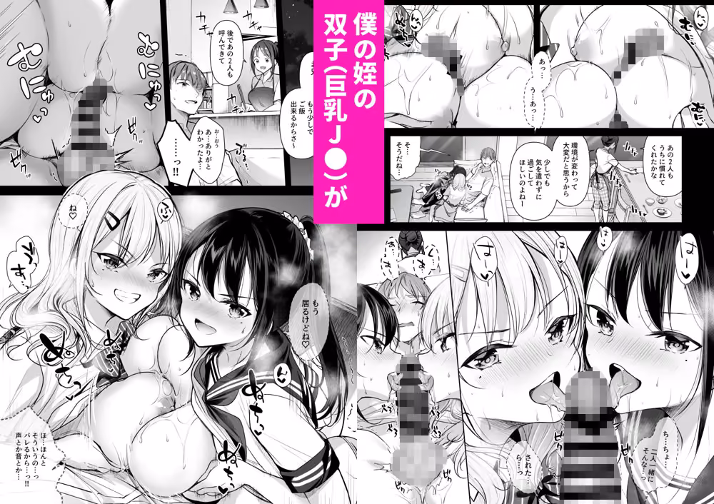 僕の姪は巨乳でビッチな双子JK〜弄ばれる性活事情〜 hitomiエロ漫画raw サンプル画像001