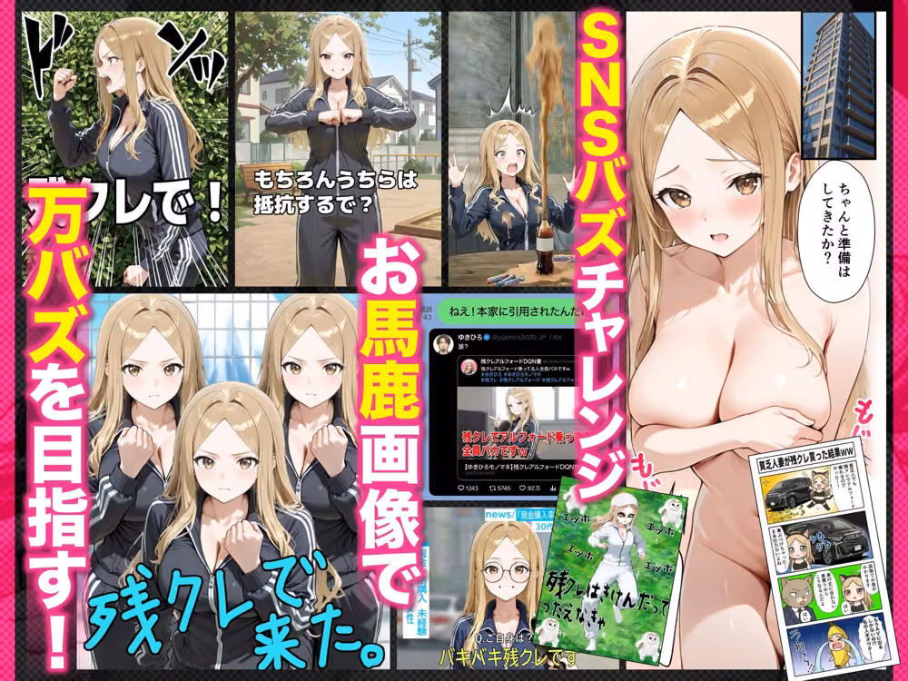 残クレアルフォード元ヤン人妻（32歳3人子持ちママ）NTR PART3（SNSバズチャレンジ編） hitomiエロ漫画raw サンプル画像007