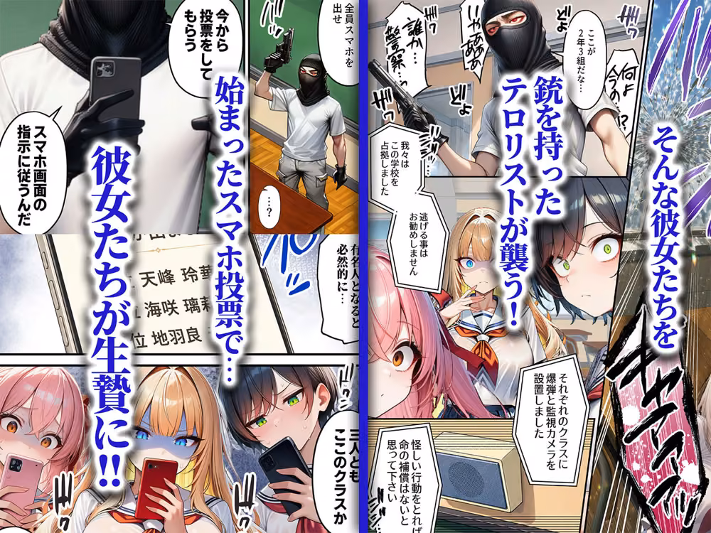 人質ライブ配信2 学園投票編 一軍女子がクラスのおもちゃ hitomiエロ漫画raw サンプル画像002