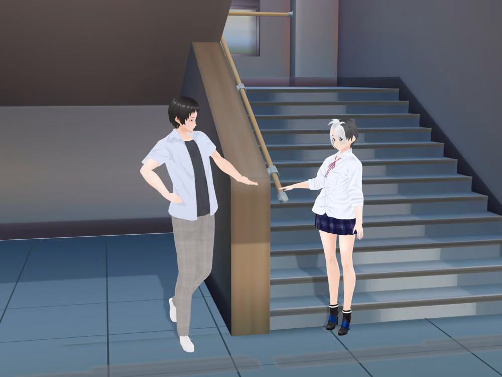 女子だけデカく 男子を追い抜く 成長音〜手すり編〜 hitomiエロ漫画raw サンプル画像005