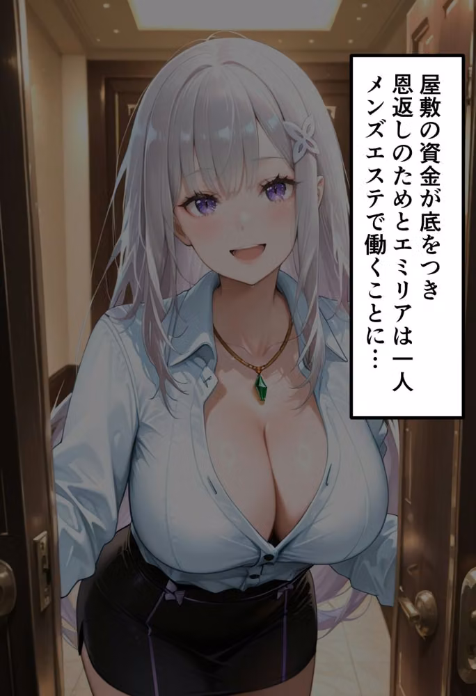 【リゼ◯】エミ◯ア  元王族候補生が秘密のメンエスバイト〜純粋な銀髪少女が精液まみれになるまで〜 hitomiエロ漫画raw サンプル画像002