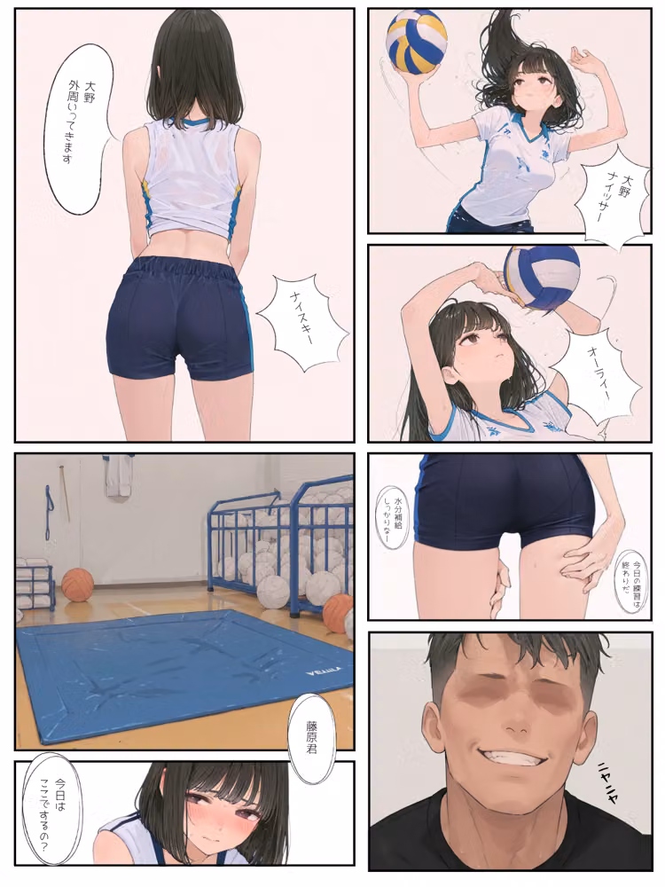 バレー部の爆乳清楚エースが監督に寝取られる一部始終 hitomiエロ漫画raw サンプル画像004