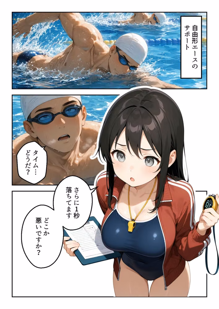 水泳部マネージャーのイキすぎた熱血サポート hitomiエロ漫画raw サンプル画像002