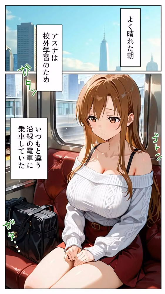 快楽の車両 〜電車内で次々と男を受け入れる、女子大生・アスナの恥辱〜 hitomiエロ漫画raw サンプル画像002