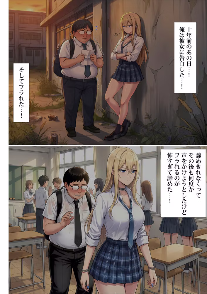 憧れだったハイスペギャルJKにタイムリープ憑依した弱男おじさん、昔の自分のオナホメス奴●になってあげた hitomiエロ漫画raw サンプル画像005