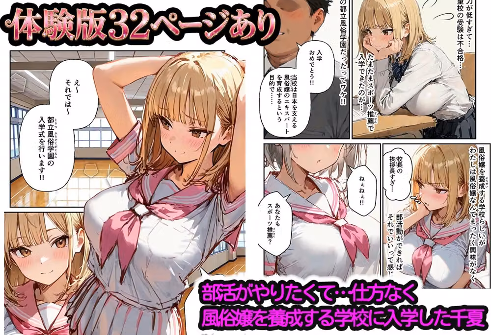 風俗養成校に入学した部活女子がハーレム性特訓 hitomiエロ漫画raw サンプル画像001