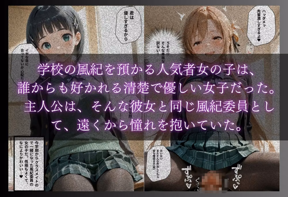 学校の清楚でかわいい推し風紀委員は噂通りにヤリマンでした hitomiエロ漫画raw サンプル画像001
