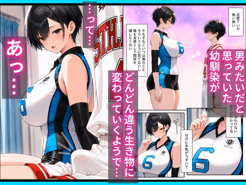 長身ボーイッシュ幼馴染との練習セックスは最高に気持ちいい  前編 hitomiエロ漫画raw サンプル画像005