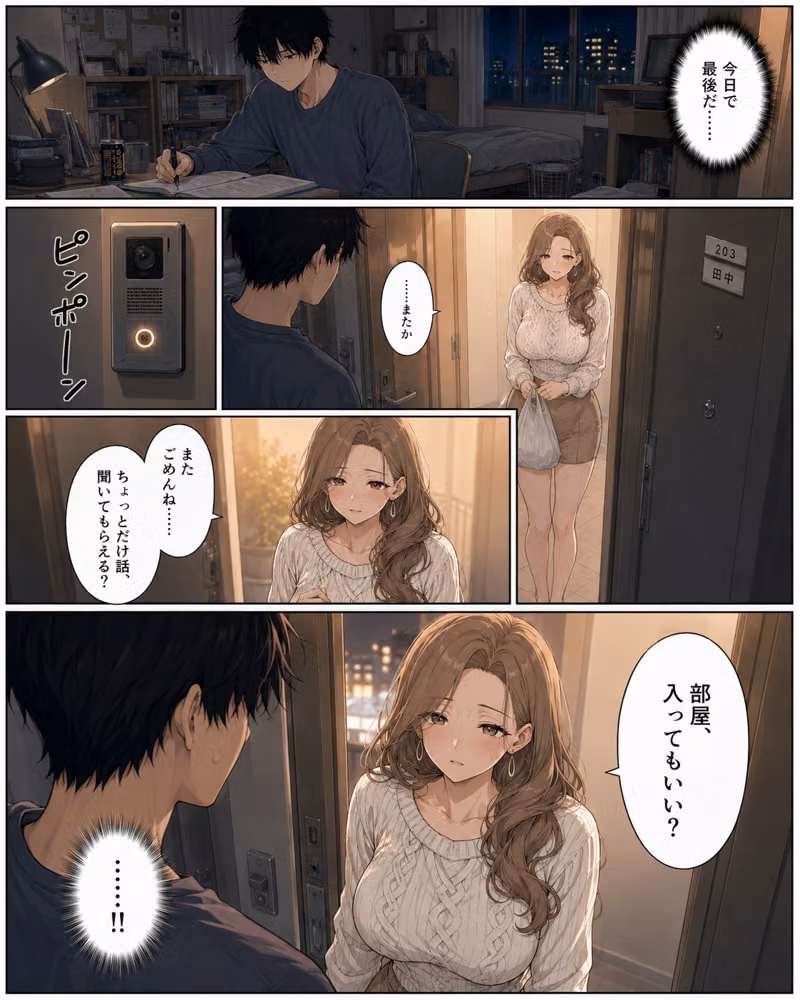押すたび1万円消えるボタン…その度に隣の人妻がエロく体を擦りつけて誘惑してくる hitomiエロ漫画raw サンプル画像010