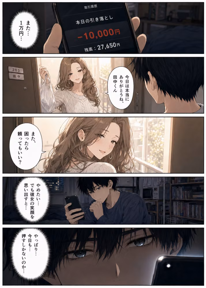 押すたび1万円消えるボタン…その度に隣の人妻がエロく体を擦りつけて誘惑してくる hitomiエロ漫画raw サンプル画像014