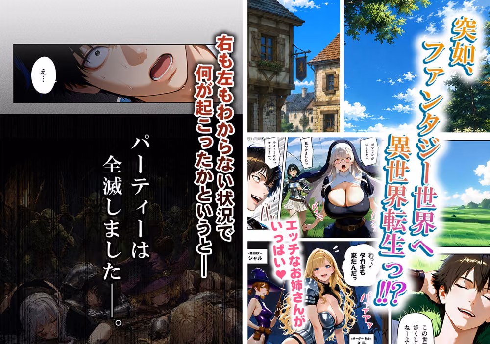 全滅転生 1=媚薬服用痴女戦士達は犯●れて前に進む= TRIPLE BALL サンプル画像1