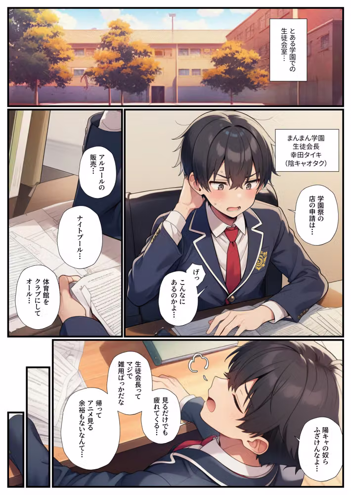 〜名ばかり生徒会長の逆襲〜陰キャの俺をいじめてきた一軍ギャル達を絶対服従させ学園ハーレムを築くまで hitomiエロ漫画raw サンプル画像001