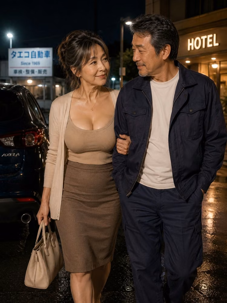 妙子（タエコ）と弘（ヒロム）14  車屋のタエコさん  それは買い物の帰り道だった hitomiエロ漫画raw サンプル画像003