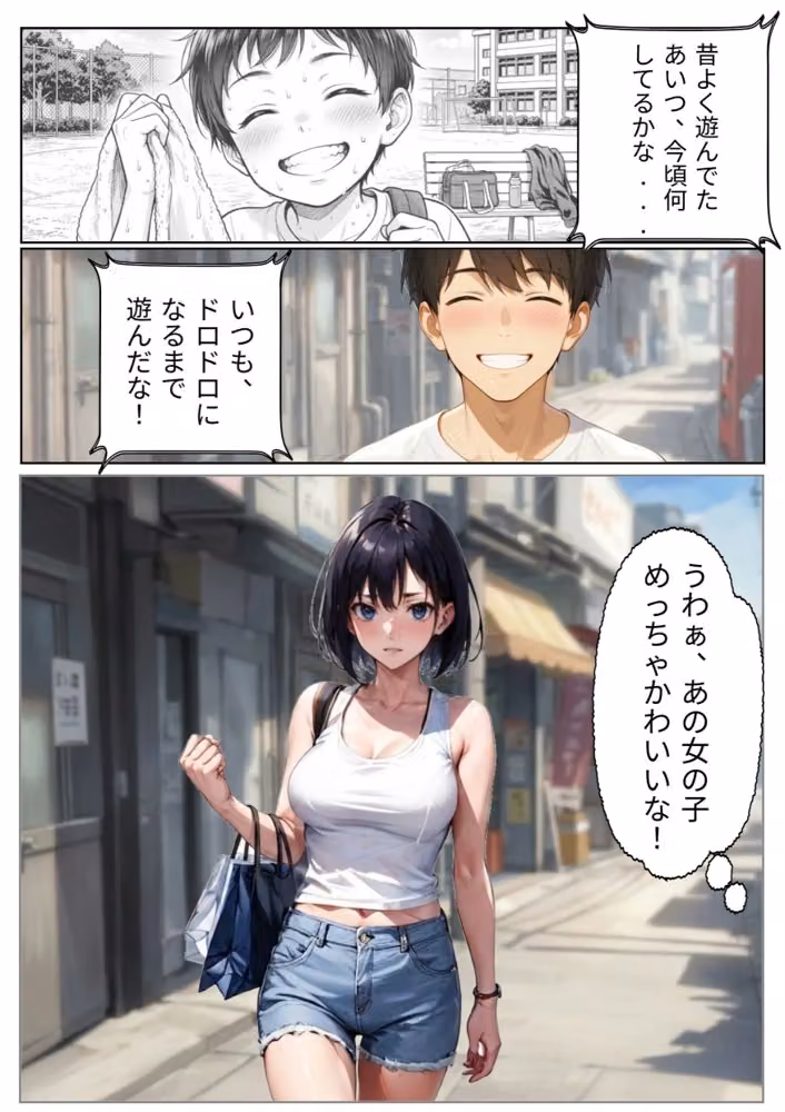 男の幼なじみだと思っていたあいつが凄く可愛くなって現れた件！ hitomiエロ漫画raw サンプル画像002