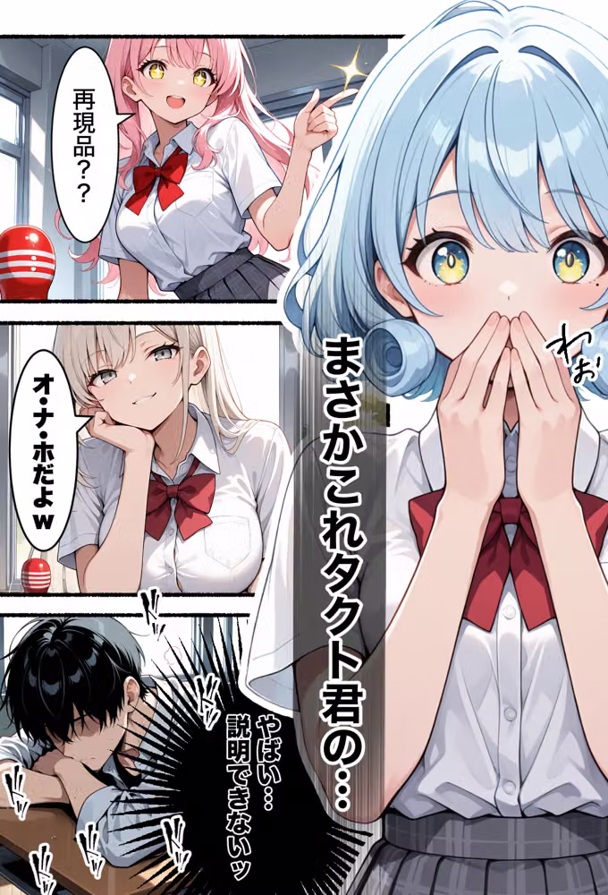 俺のおかず一軍ギャル、デカちんがバレてもてあそばれた結果3人まとめて彼女になったハーレム物語 hitomiエロ漫画raw サンプル画像005