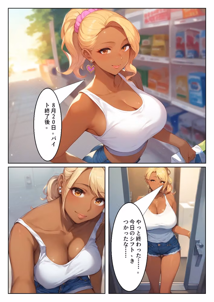 黒ギャル先輩の「特訓」は朝まで終わらない hitomiエロ漫画raw サンプル画像001