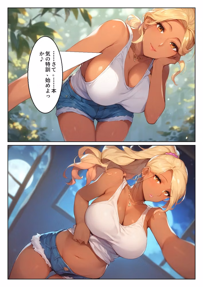 黒ギャル先輩の「特訓」は朝まで終わらない hitomiエロ漫画raw サンプル画像020