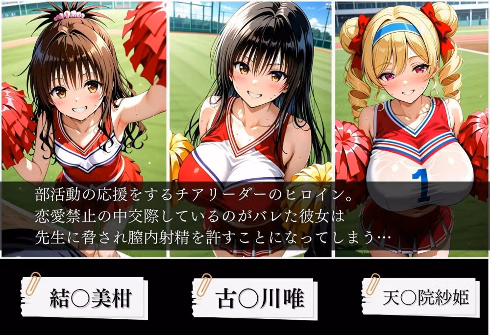 交際がバレたチアリーダーにお仕置き種付けした話〜T◯LOVEる編〜 hitomiエロ漫画raw サンプル画像001