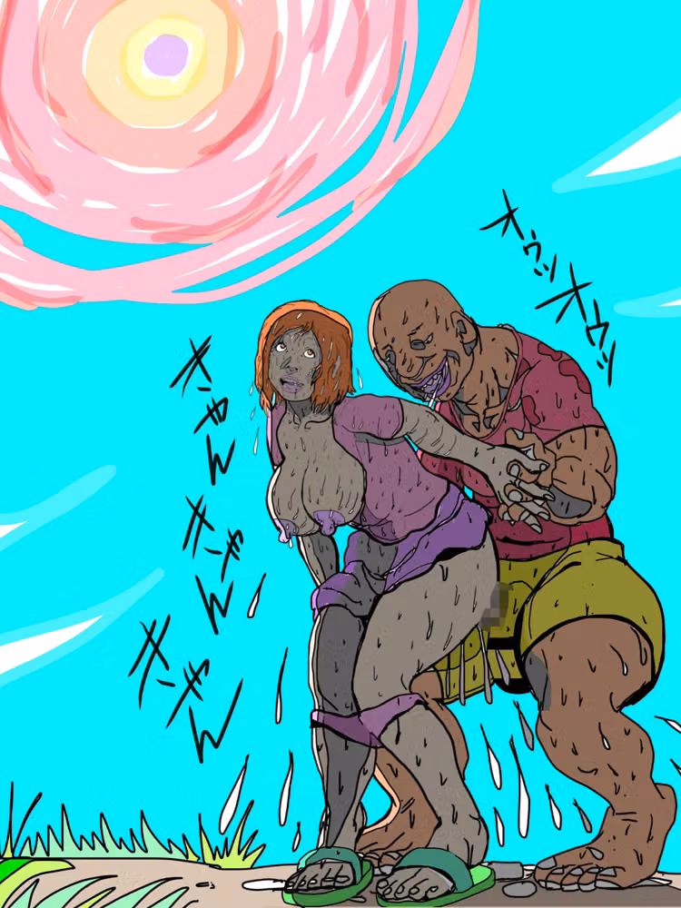 真夏の太陽の下近所の奥さんが見知らぬ男と汁だくまぐわいやってた hitomiエロ漫画raw サンプル画像003