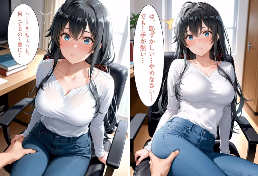 黒髪ロングの巨乳家庭教師 特別中出し夏季講習 hitomiエロ漫画raw サンプル画像003