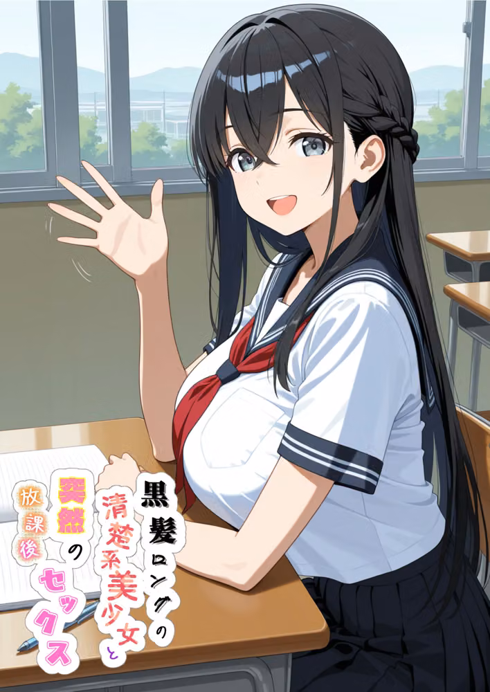 黒髪ロングの清楚系美少女と突然の放課後セックス hitomiエロ漫画raw サンプル画像001