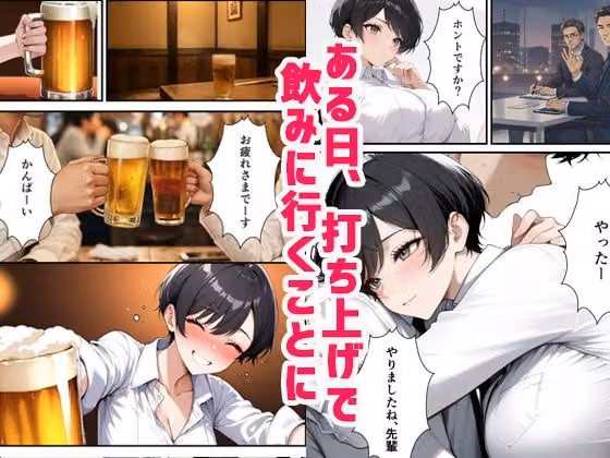 ボーイッシュだけど酔うとエロすぎる新入社員と本気セックス hitomiエロ漫画raw サンプル画像003