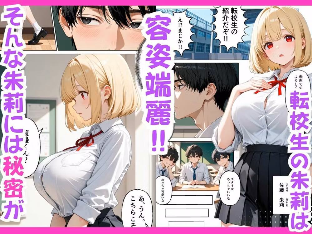 巨乳転校生が実はど変態で放課後にイチャラブセックスした話。 hitomiエロ漫画raw サンプル画像001