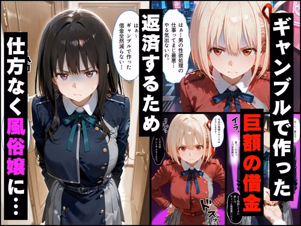 「だるっ」ギャンブルで作った借金を返済するため、しょうがなく風俗嬢になりました リ●リスリコイル編 hitomiエロ漫画raw サンプル画像001