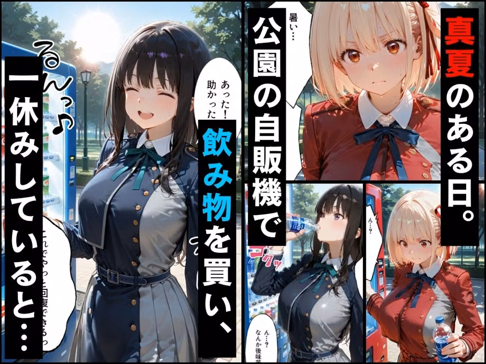 自販機のドリンクで超乳確定〜研究所で即ハメした話〜 リ●リスリコイル編 hitomiエロ漫画raw サンプル画像001
