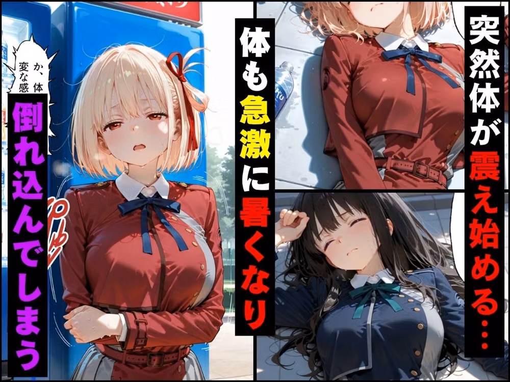 自販機のドリンクで超乳確定〜研究所で即ハメした話〜 リ●リスリコイル編 hitomiエロ漫画raw サンプル画像002