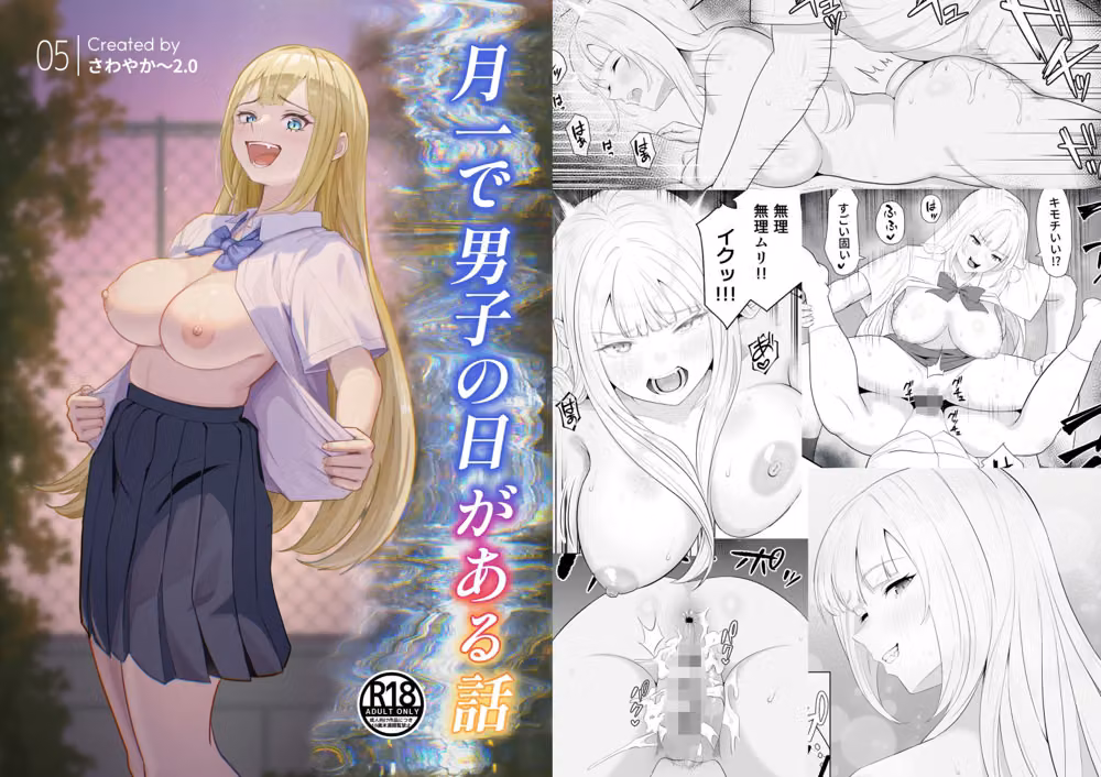 月1で男子の日がある話  〜女性優位〜  【君をモミモミ】 hitomiエロ漫画raw サンプル画像001