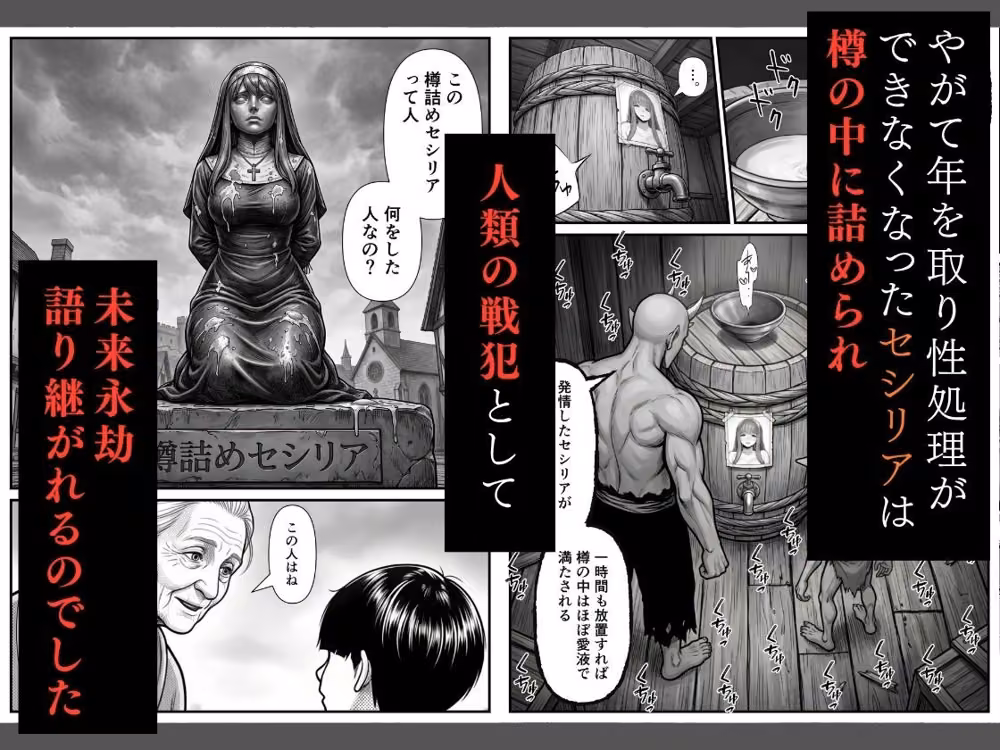 修道女セシリア 魔物堕ち〜体液が回復液の私、最後は樽に詰められました〜 hitomiエロ漫画raw サンプル画像006