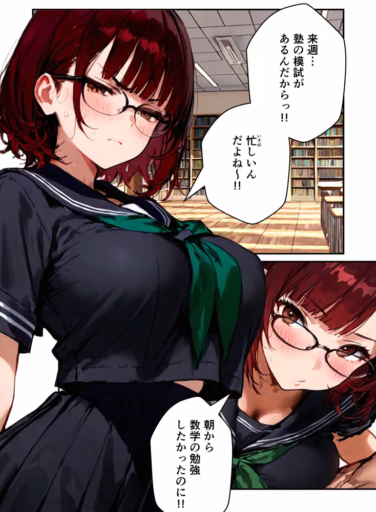 陰キャ女子ばかりの図書委員会でエロ本を見ながらコスプレセックスした話 hitomiエロ漫画raw サンプル画像007