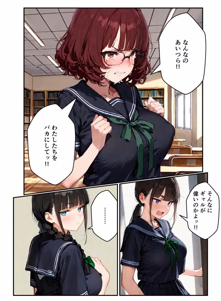 陰キャ女子ばかりの図書委員会でエロ本を見ながらコスプレセックスした話 hitomiエロ漫画raw サンプル画像017