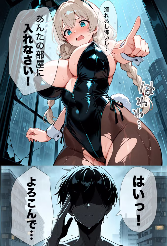「どうせ童貞なんでしょw」煽ってきた生意気バニーを一晩中種付けプレスしてわからせる初夜 hitomiエロ漫画raw サンプル画像010