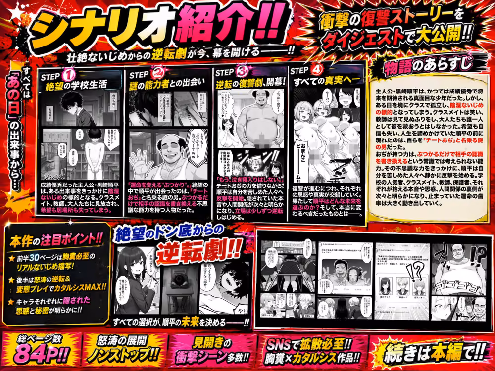 ぶつかりチートおぢEX 復讐代行！集団いじめ加害者を全員意識改変！アヘ顔Wピースさせてみた件〜 hitomiエロ漫画raw サンプル画像002