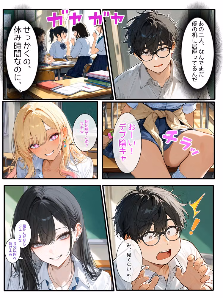 【陰キャ逆転】記憶操作アプリでいじめっ子の巨乳ギャルと清楚系を完堕ちわからせする話 hitomiエロ漫画raw サンプル画像002