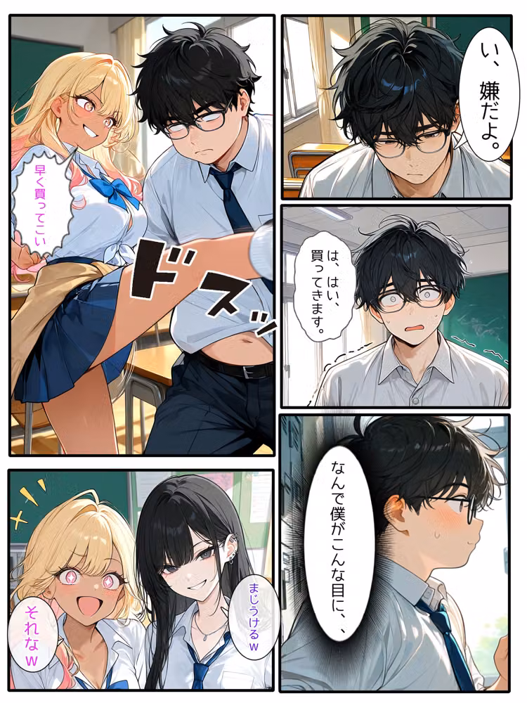 【陰キャ逆転】記憶操作アプリでいじめっ子の巨乳ギャルと清楚系を完堕ちわからせする話 hitomiエロ漫画raw サンプル画像003