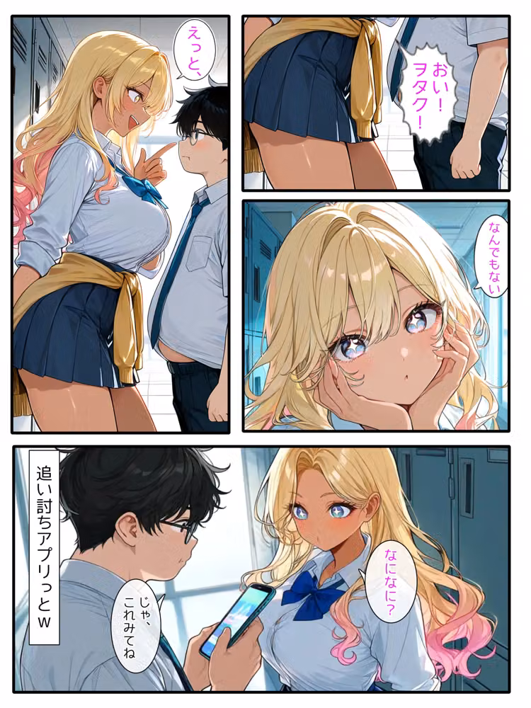 【陰キャ逆転】記憶操作アプリでいじめっ子の巨乳ギャルと清楚系を完堕ちわからせする話 hitomiエロ漫画raw サンプル画像017