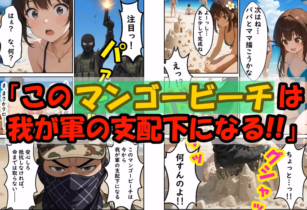 僕の新妻が海に押し寄せたテロリストに犯●れる訳がない hitomiエロ漫画raw サンプル画像002