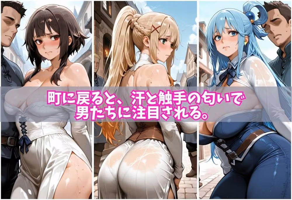 触手と肉棒でガチイキ巨乳騎士 hitomiエロ漫画raw サンプル画像003