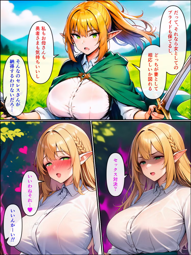 異世界転生して美人巨乳エルフ親子とらぶらぶセックスする話3 〜ハーレム編〜 hitomiエロ漫画raw サンプル画像019