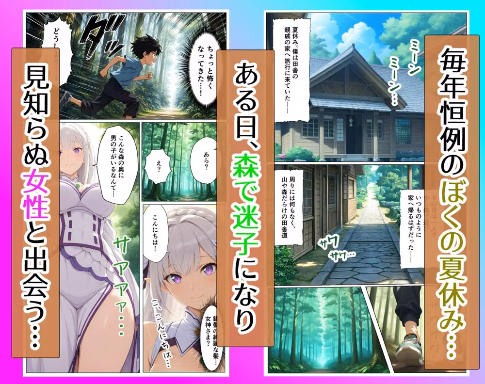森で迷った僕を拾ったのはエ〇リアとレ〇でした〜屋敷で始まる種付け三昧の夏休み〜 hitomiエロ漫画raw サンプル画像001