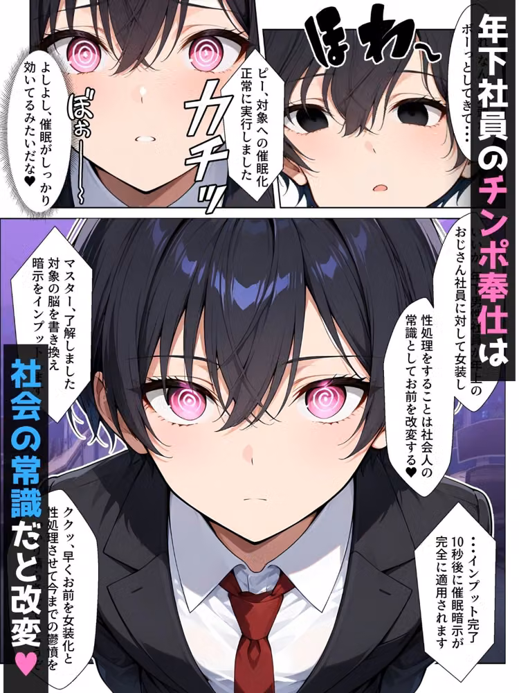 【男の娘×催●】〜Z世代のムカつく年下オス上司を常識改変〜 hitomiエロ漫画raw サンプル画像003
