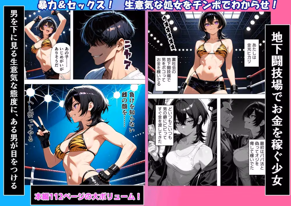 格闘少女わからせ快楽堕ち hitomiエロ漫画raw サンプル画像002