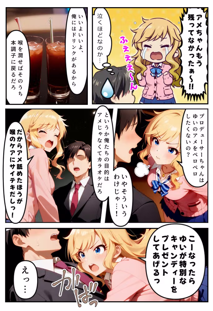 発情アイドルとペロリストP。ギャルのアソコは潮吹きドリンクバー★ hitomiエロ漫画raw サンプル画像011