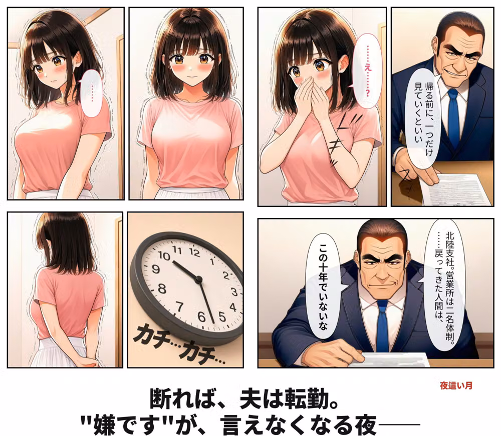 社宅の人妻 〜夫の昇進は、上司の妻役から〜 前編 hitomiエロ漫画raw サンプル画像003